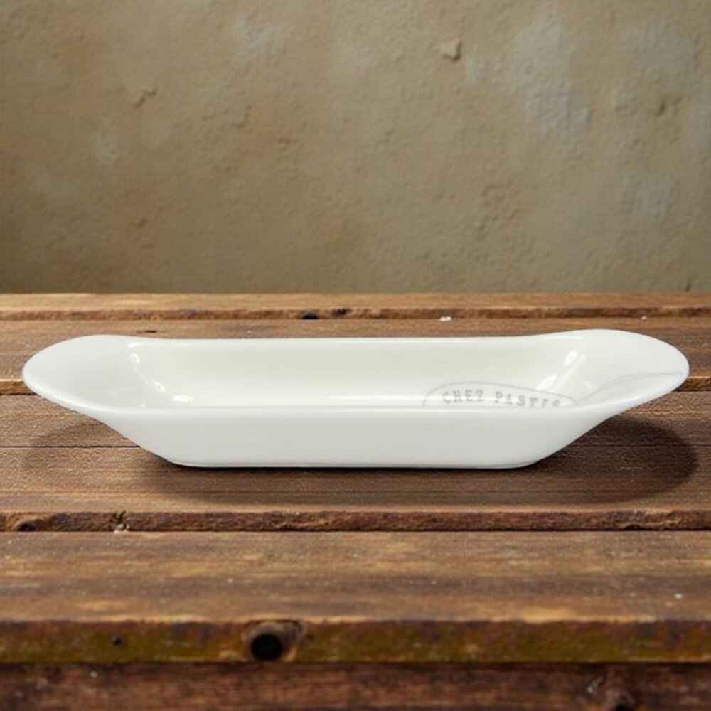 Revol France Porcelain‎ White Olive Dish Long Dish Container Sisson Imports Dish